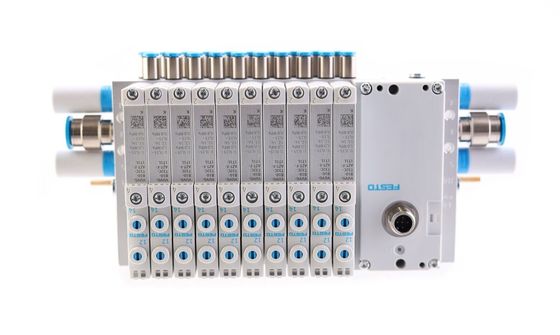 VTUG de colector de válvulas de Festo con conexión de enchufe multipin o bus de campo VTUG-14-VRPT-B1T-Q12B-UB-Q6SU-24K+TTSC