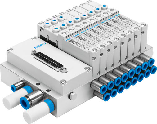 Festo VTUG-10-VRPT-B1T-Q10B-UB-QH6SU-16K+TTSC VTUG de colector de válvulas con enchufe de varios pines o conexión de bus de campo