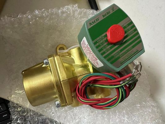 8344G074 110V Emerson ASCO Válvula de solenoide de 4 vías 1/2" NPT cuerpo de latón de solenoide único