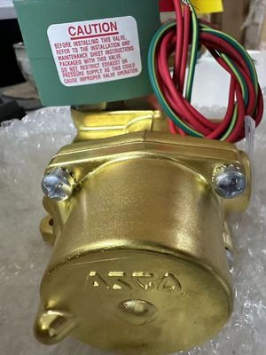 8344G074 110V Emerson ASCO Válvula de solenoide de 4 vías 1/2" NPT cuerpo de latón de solenoide único
