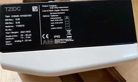 V18345-1010221001 Válvula de posicionamiento ABB TZIDC Electro neumático V18345