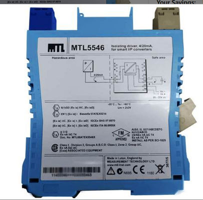 MTL5546 MTL Conducción aislante para posicionadores de válvulas HART® de 4 20 mA con detección de fallas de línea