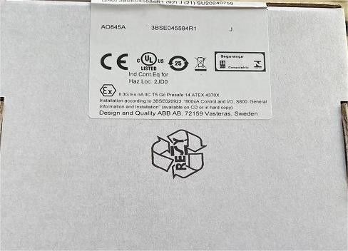 ABB AO845A 3BSE045584R1 Salida analógica redundante o única 4..20ma