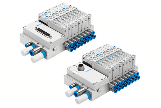 Festo VTUG-10-VRPT-B1T-Q10B-UB-QH6SU-16K+TTSC VTUG de colector de válvulas con enchufe de varios pines o conexión de bus de campo