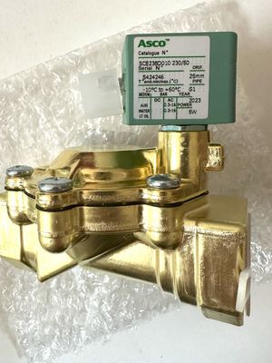 ASCO SCE238D008EMO.24/DC - Cuerpo de latón, EPDM, G1/2, 2/2 NC, Serie 238 Válvulas solenoides piloto operado integrado en piloto