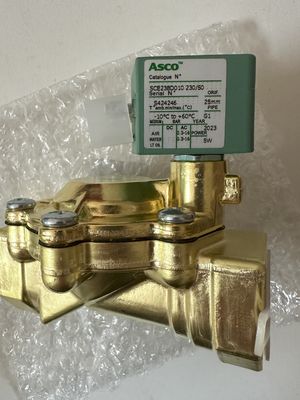 ASCO SCE238D008EMO.24/DC - Cuerpo de latón, EPDM, G1/2, 2/2 NC, Serie 238 Válvulas solenoides piloto operado integrado en piloto