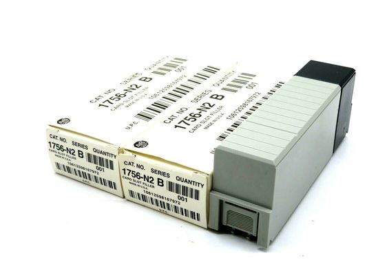 ALLEN BRADLEY 1756-N2 Módulo de relleno de ranura de 2 piezas con codificación de voltaje de entrada de 768-32V y rango de frecuencia de entrada de 47-63 Hz