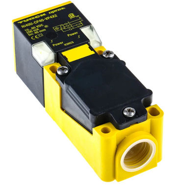 Sensor de proximidad de bloque inductivo Turck NI40U-CP40-VP4X2 para una instalación precisa sin descarga