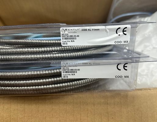 Bently Nevada 330730-080-03-00 3300 XL 11 mm Cable de extensión para el rango de factor de escala de 5 a 1000 mV/g Sin adaptador de parálisis