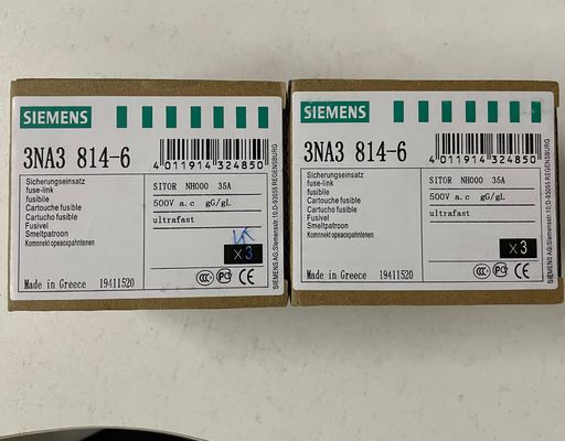 Elemento fusible HRC de baja tensión Siemens 3NA3814-6 para rango de medición 30 bar y brida ovalada durante la operación