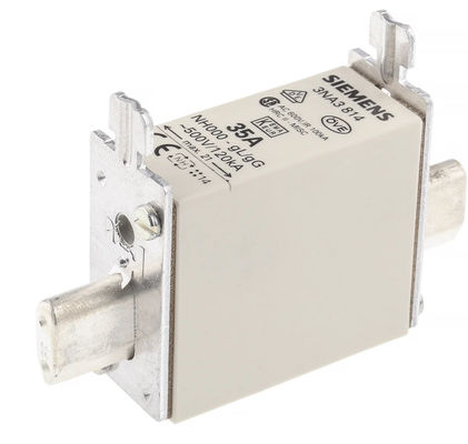 Elemento fusible HRC de baja tensión Siemens 3NA3814-6 para rango de medición 30 bar y brida ovalada durante la operación
