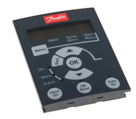 Danfoss 132B0100 Panel de control LCP WO-Potentiómetro para el rango de presión de 0 a 8 bar Disposición de energía ≤ 0,7 W