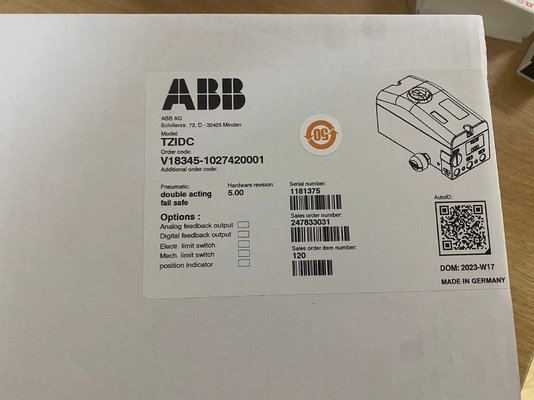 Posicionador electroneumático ABB V18345-1027420001 con certificación ATEX