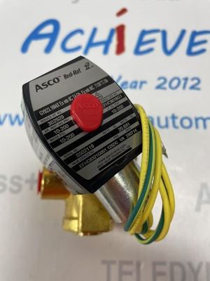 ASCO 8321G001 Válvula solenoide de 3 vías de latón de 1/4 pulgada 125DC