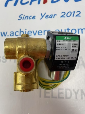ASCO 8321G001 Válvula solenoide de 3 vías de latón de 1/4 pulgada 125DC