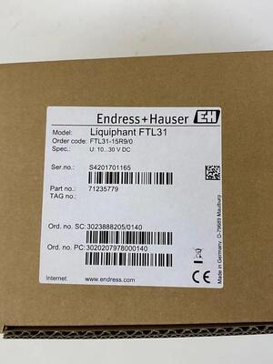 Endress Hauser FTL31-15R9/0 Interruptor de nivel de tenedor de ajuste