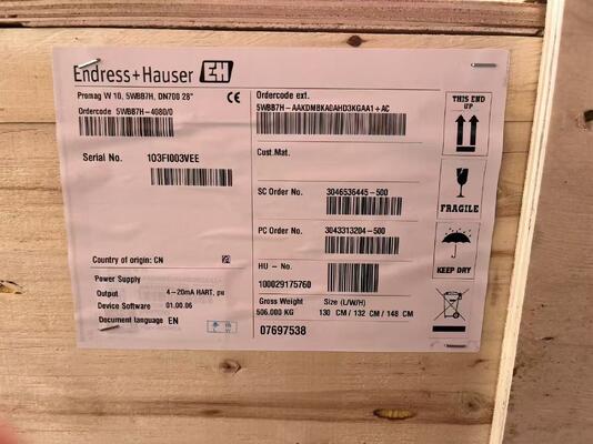 Transmisor de presión de alta precisión Endress Hauser 5WBB7H-4080/0