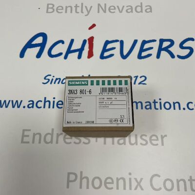 Enlace fusible HRC (alta capacidad de interrupción) de bajo voltaje y alta confiabilidad SIEMENS 3NA3801-6