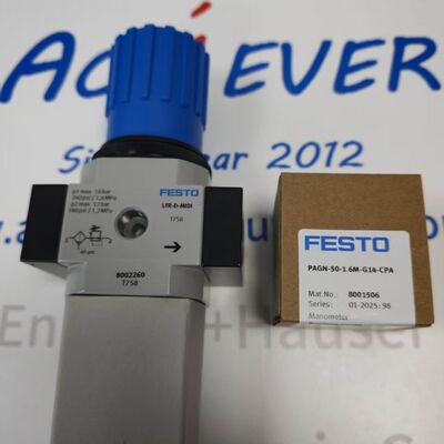 Festo PAGN-50-1.6M-G14-CPA EN 837-1 Medidor de presión montado en panel con brida