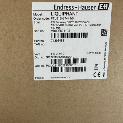 E+H FTL51B-37441/0 Liquipant FTL51B Proba extendida con conmutador de nivel de tenedor de afinación vibrónico