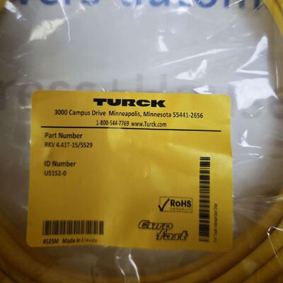 Turck RKV 4.41T-15S529 M12 Conjunto de cable de extremo único