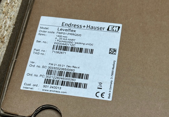E+H FMP51-PRRQ5/0 Transmisor de nivel del radar de ondas guiadas Levelflex