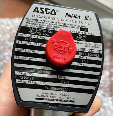 EFHB8003G002 NUMÁTICA Emerson ASCO válvula de solenoide de alto flujo de acción directa 4 vías