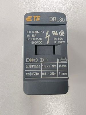 Conectividad TE / Entrelec DBL80 Bloques de distribución de energía Error de linealidad 0,1% Frecuencia de conmutación ≤ 10 Hz Estándar de la industria