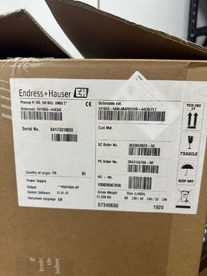 Medidor de flujo electromagnético Endress Hauser 5H1B50-HOE3/0 con entrada de nivel 1x Sensor FDU9x/8x