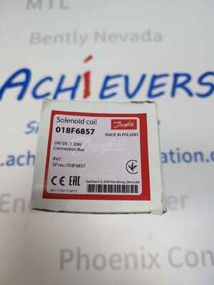 Danfoss 018F6857 Bobina solenoide 24 VCC IP67 Caja de terminales