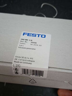 Generador de vacío FESTO VAD-ME-38, eyector neumático